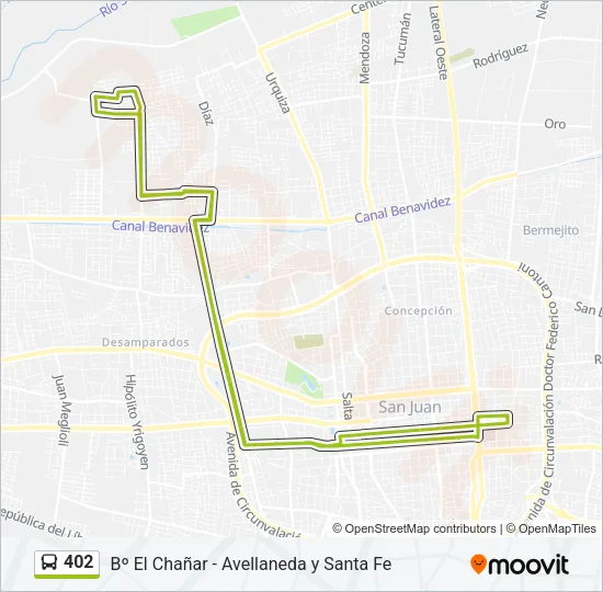402 Bus Line Map