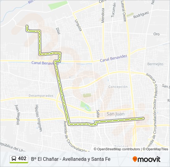 402 Bus Line Map