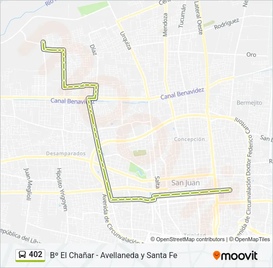 402 Bus Line Map
