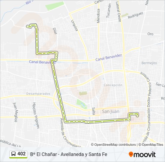 402 Bus Line Map