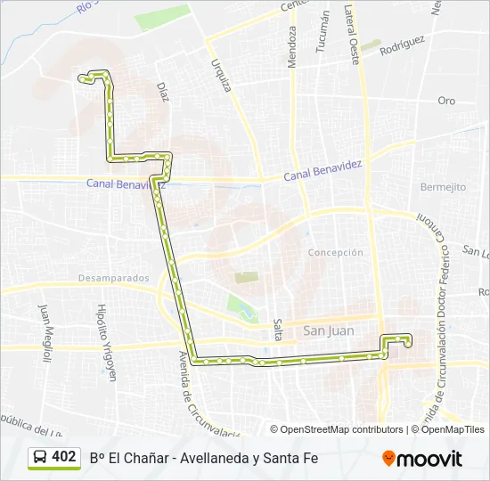 402 Bus Line Map
