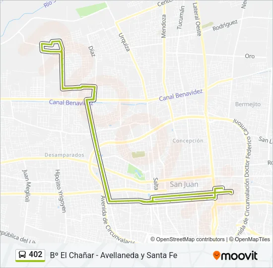 402 Bus Line Map