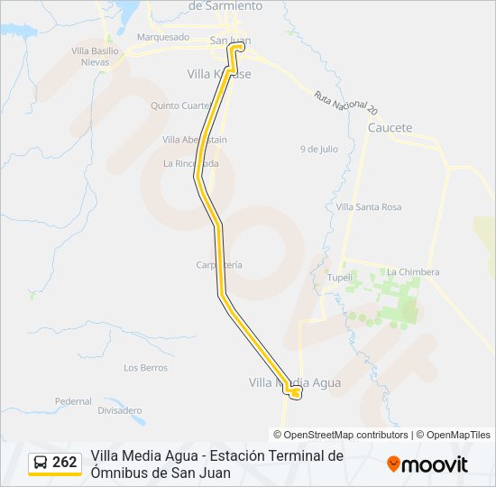 262 Bus Line Map