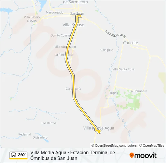 262 Bus Line Map