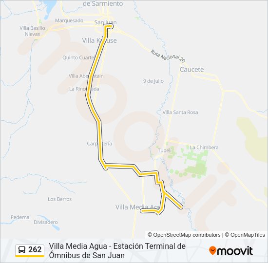 262 Bus Line Map