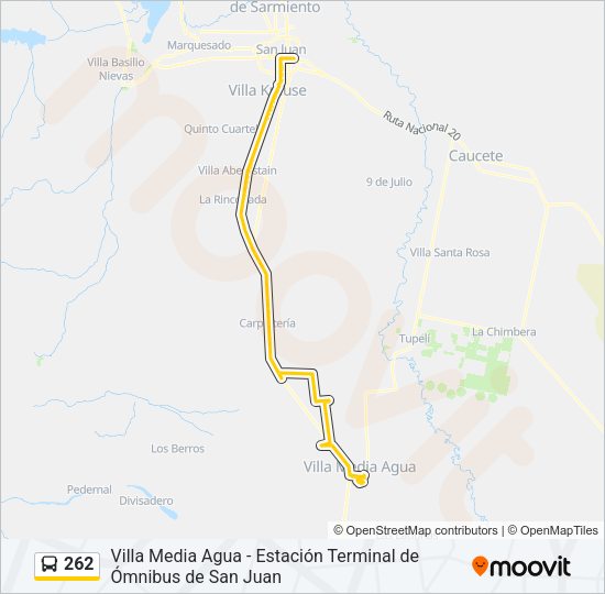 262 Bus Line Map