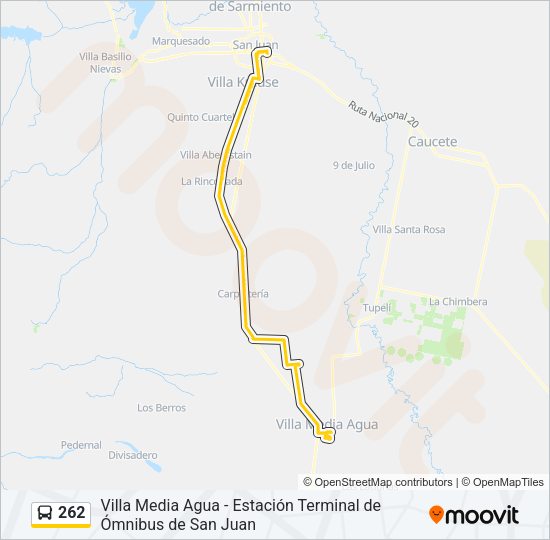 262 Bus Line Map