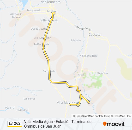 262 Bus Line Map