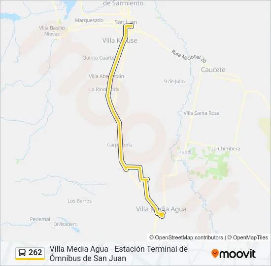 262 Bus Line Map