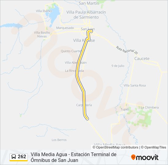262 Bus Line Map