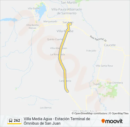 262 Bus Line Map