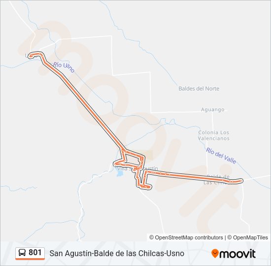 801 Bus Line Map