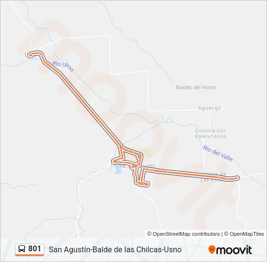 801 Bus Line Map