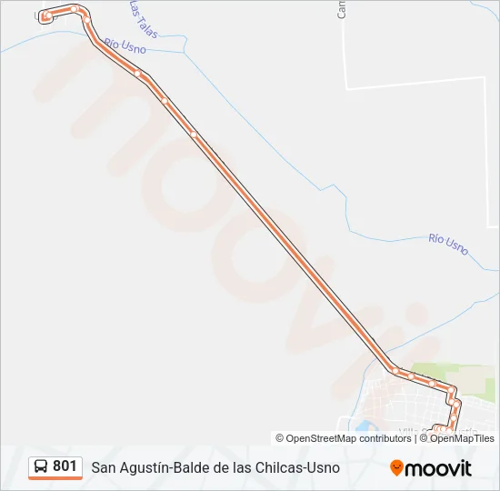 801 Bus Line Map