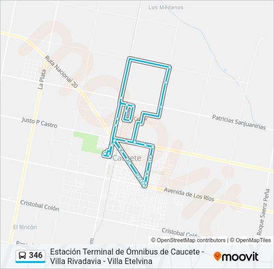 346 Bus Line Map