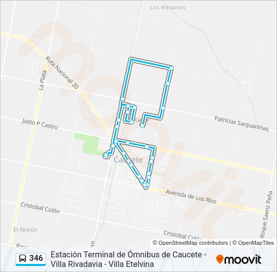 346 Bus Line Map