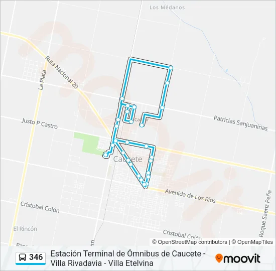 346 Bus Line Map