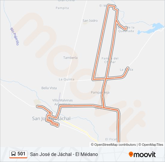 501 Bus Line Map