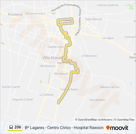 206 Bus Line Map
