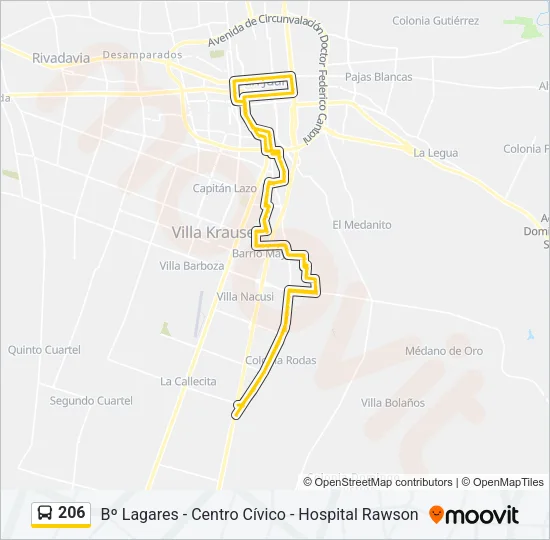 206 Bus Line Map