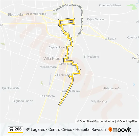 206 Bus Line Map