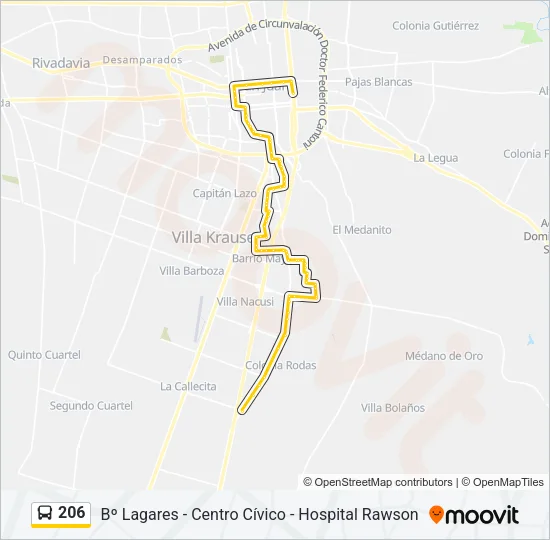 206 Bus Line Map
