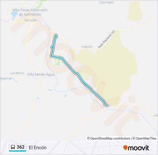 362 Bus Line Map