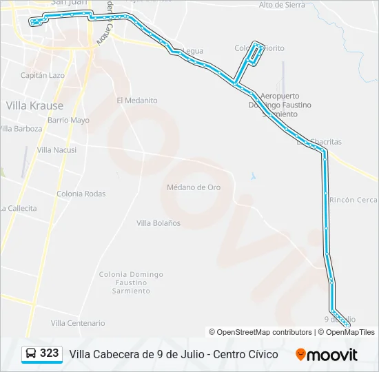 323 Bus Line Map