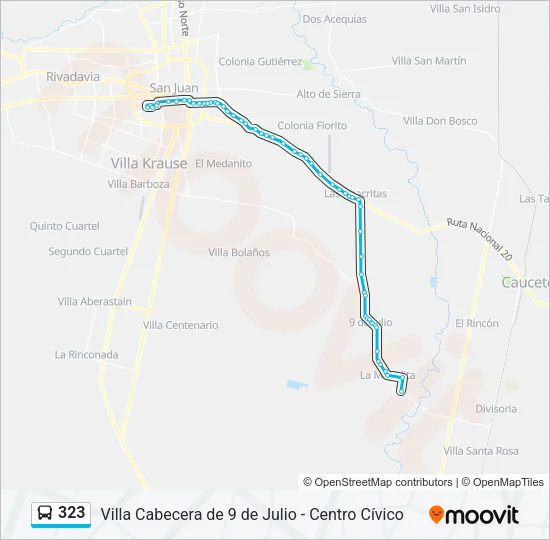 323 Bus Line Map