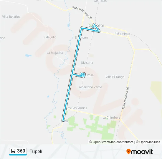 360 Bus Line Map