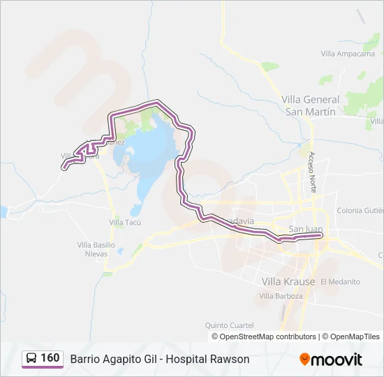 160 Bus Line Map