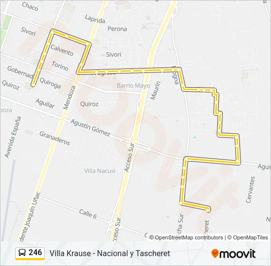 246 Bus Line Map