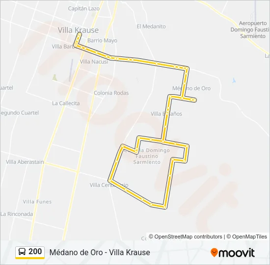 200 Bus Line Map