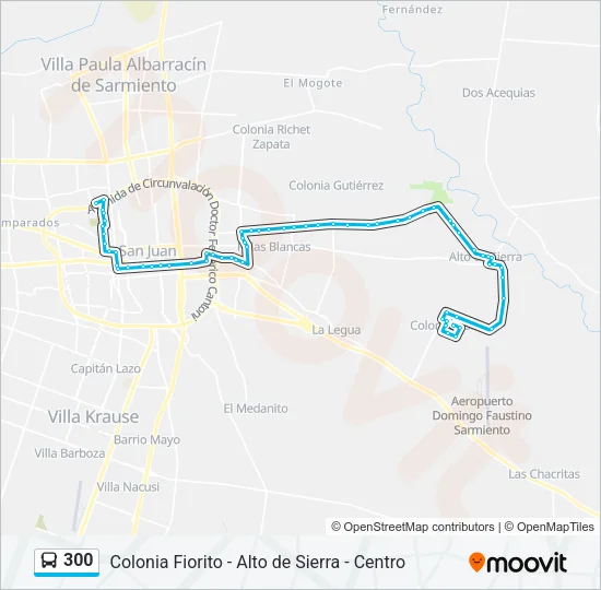 300 Bus Line Map