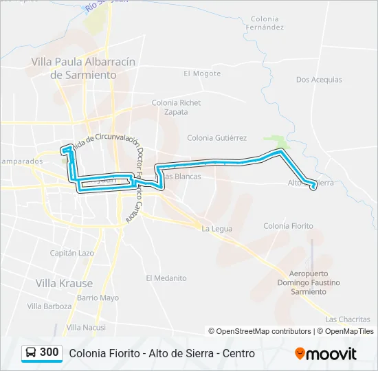 300 Bus Line Map
