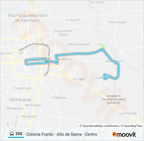 300 Bus Line Map