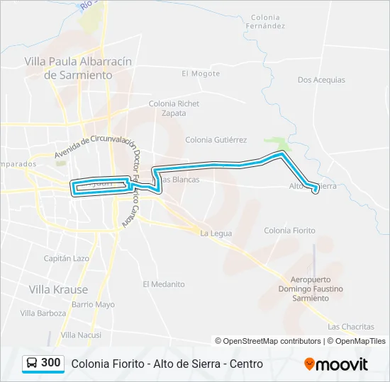 300 Bus Line Map