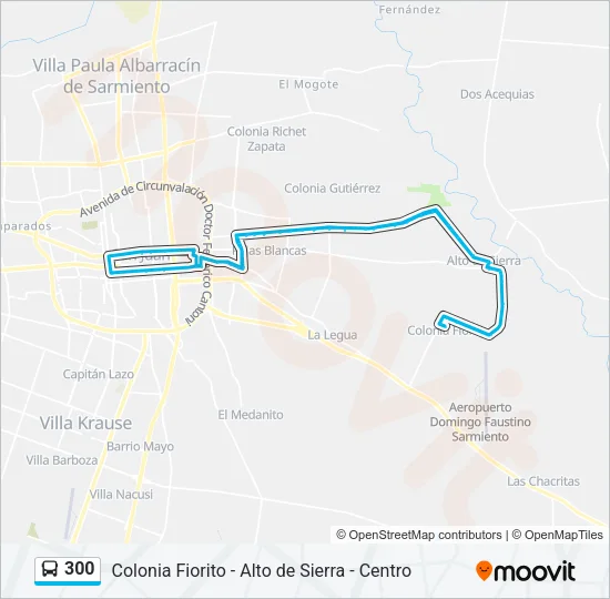 300 Bus Line Map