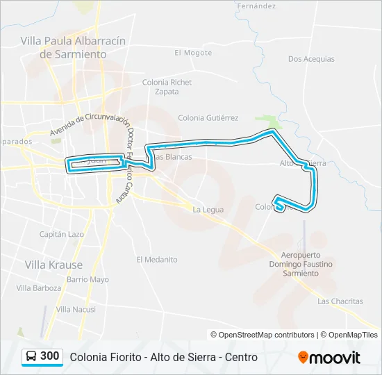 300 Bus Line Map