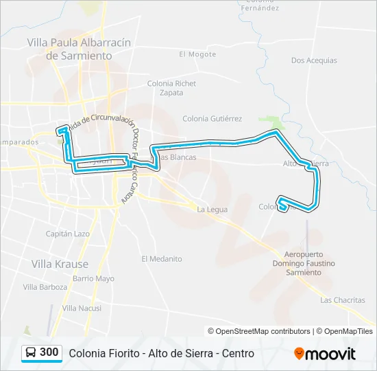 300 Bus Line Map