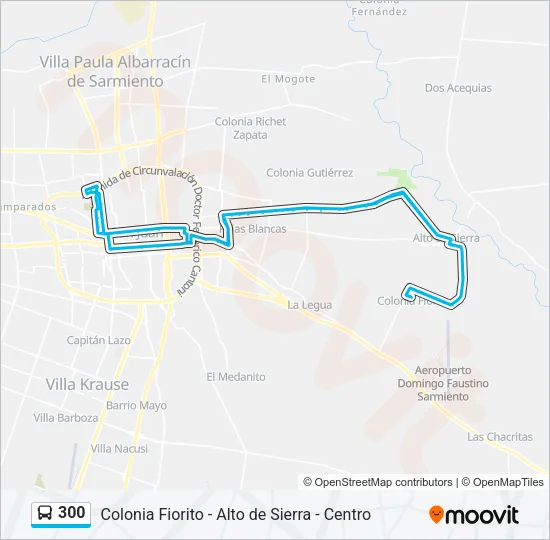 300 Bus Line Map