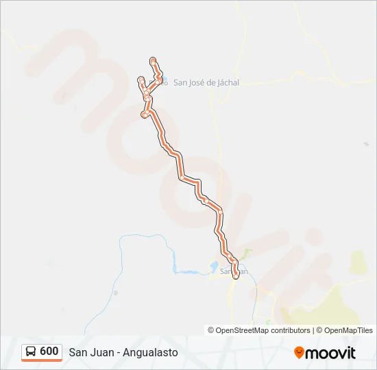 600 Bus Line Map