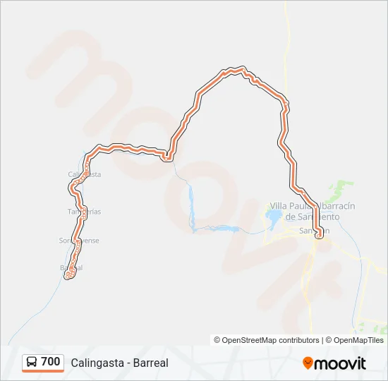 700 Bus Line Map