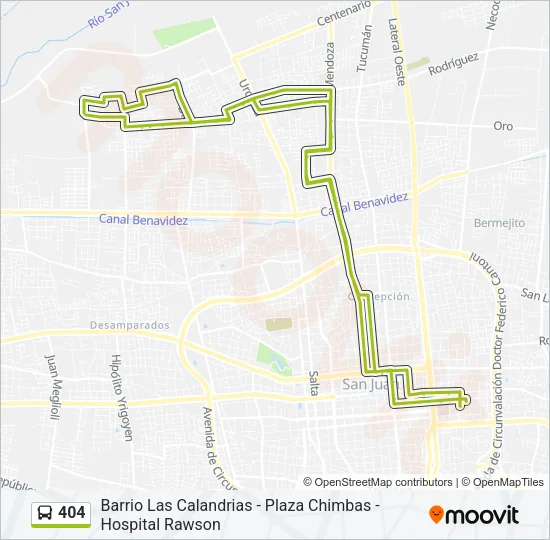 404 Bus Line Map