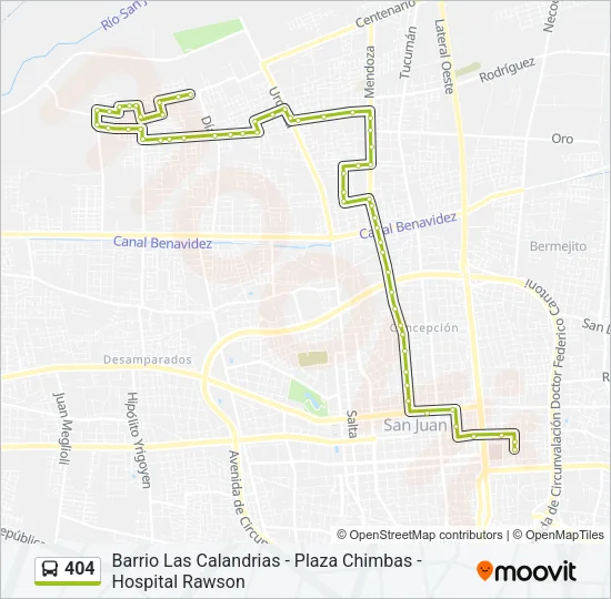 404 Bus Line Map