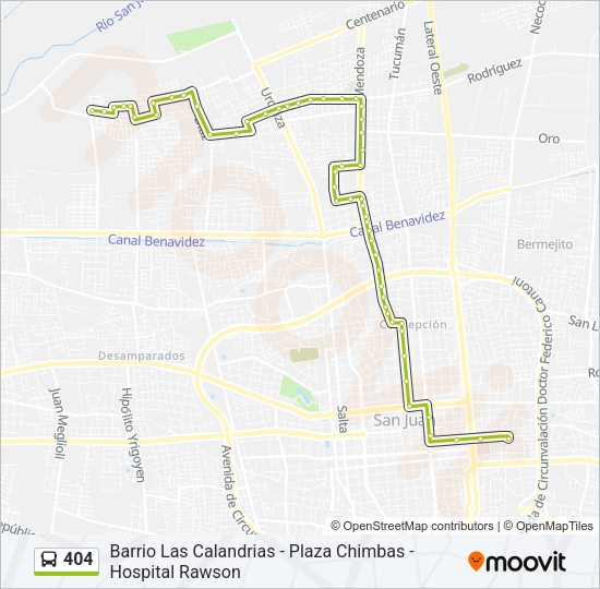 404 Bus Line Map