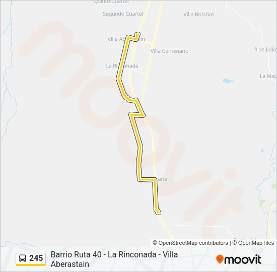 245 Bus Line Map