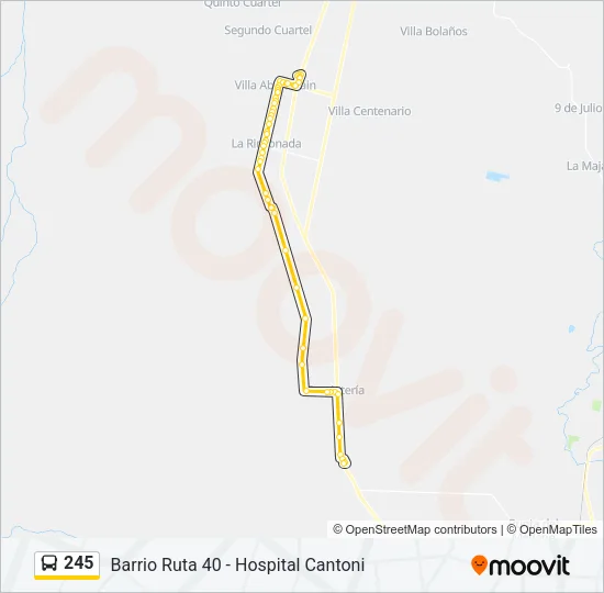 245 Bus Line Map