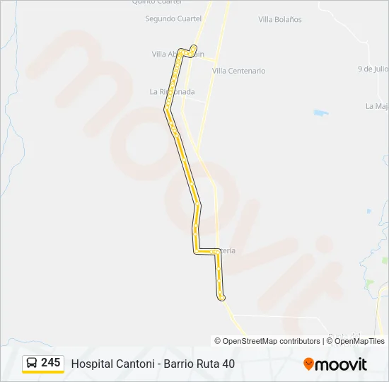 245 Bus Line Map