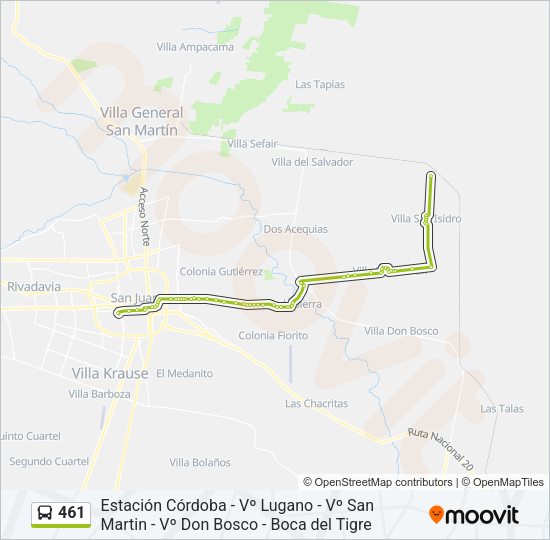 461 Bus Line Map